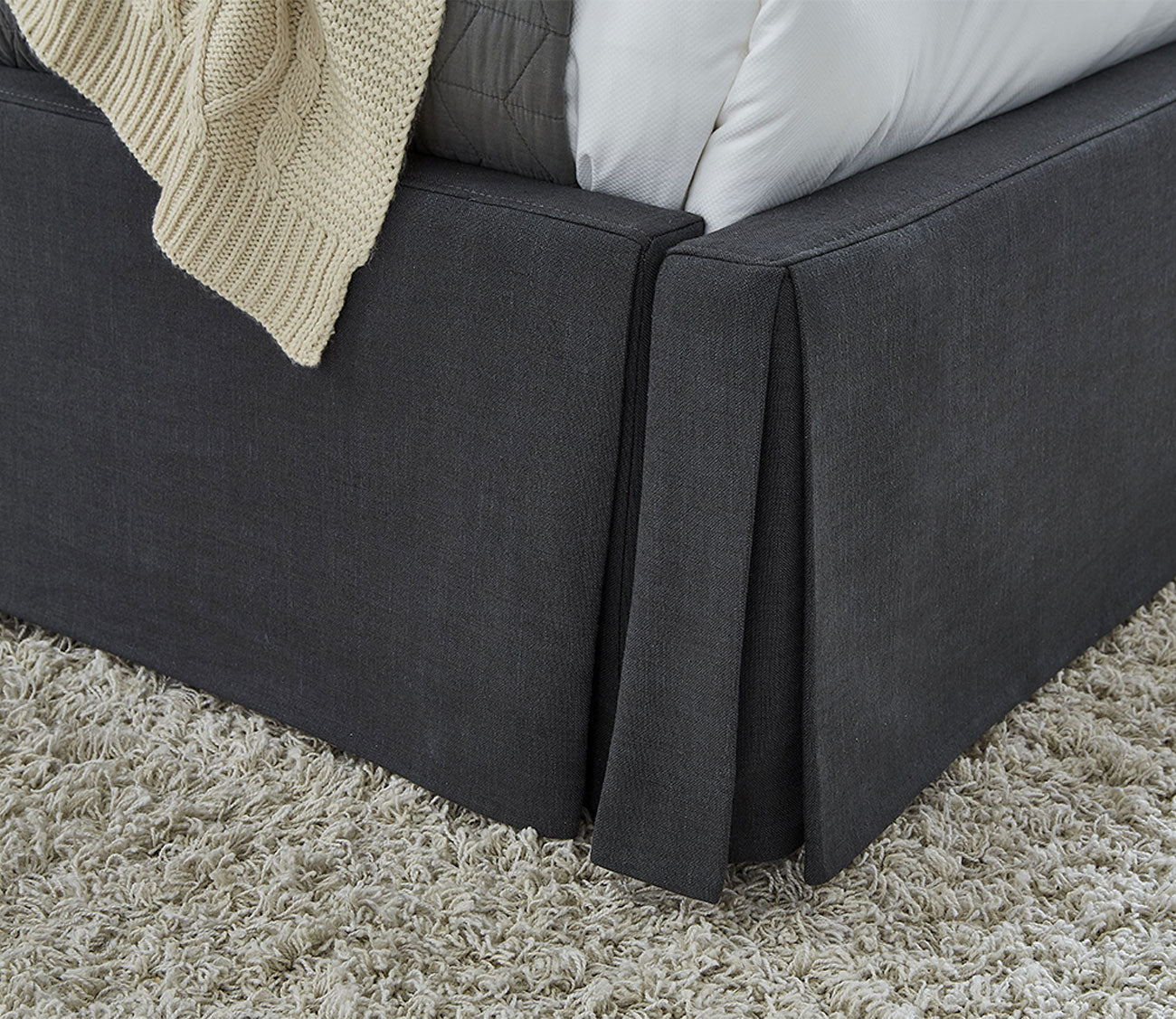 Modus Furniture Cheviot Upholstered Skirted Panel Bed