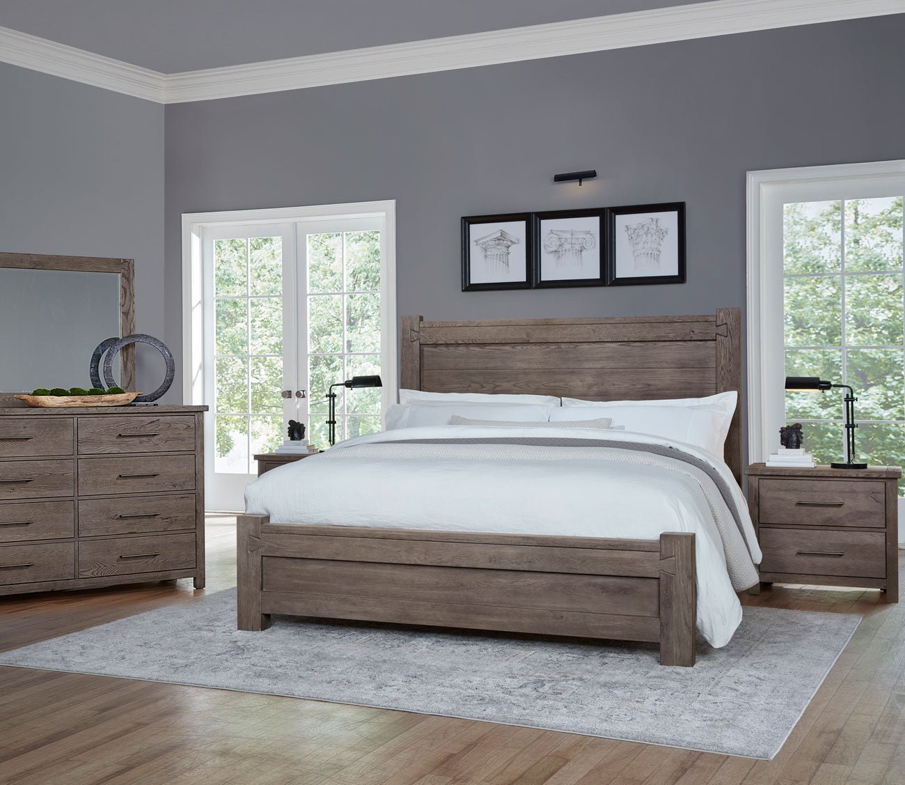 Vaughan Bassett Dovetail Poster Bed Bedroom Set