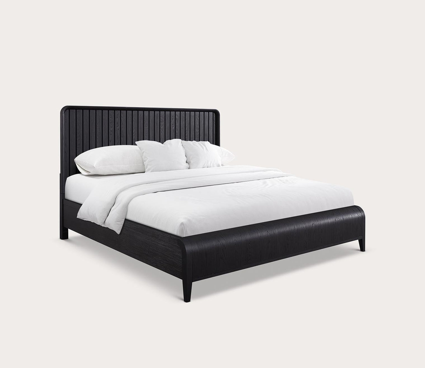 Elure Wood Waterfall Panel Bed