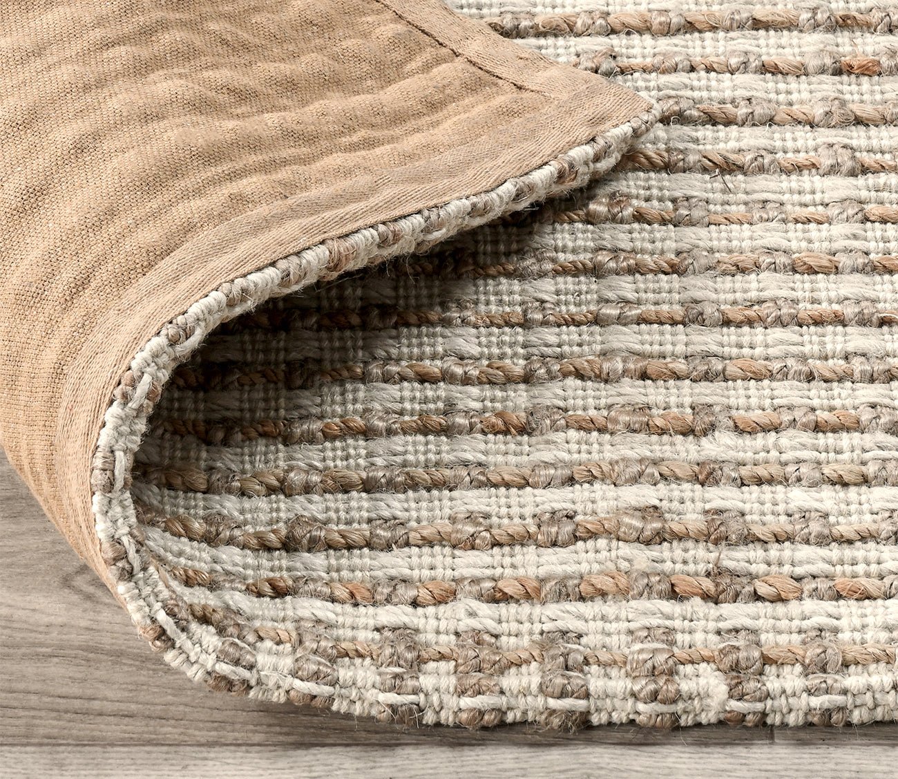 Villa by Classic Home Huntington Jute Ivory Natural Area Rug