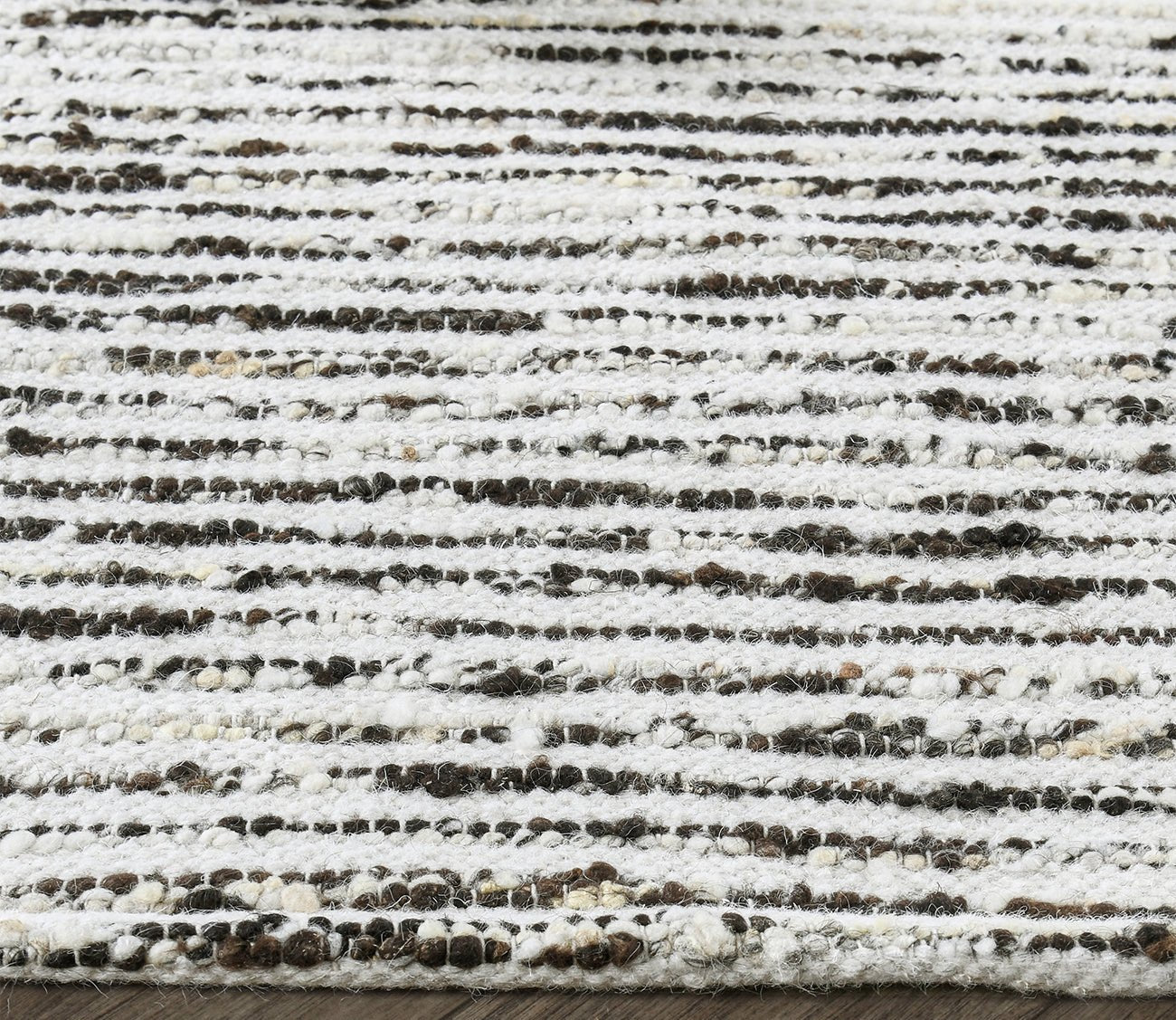 Villa by Classic Home Isa Stripe Ivory Black Area Rug