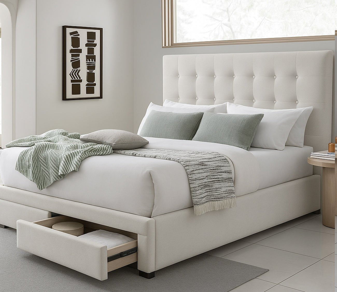 Kemper Button Tufted Bed