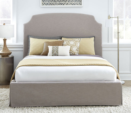 Modus Furniture Laurel Upholstered Skirted Storage Panel Bed