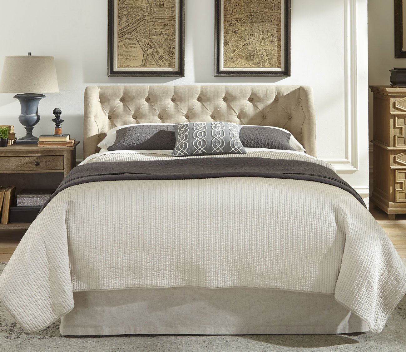 Modus Furniture Levi Wingback Upholstered Headboard