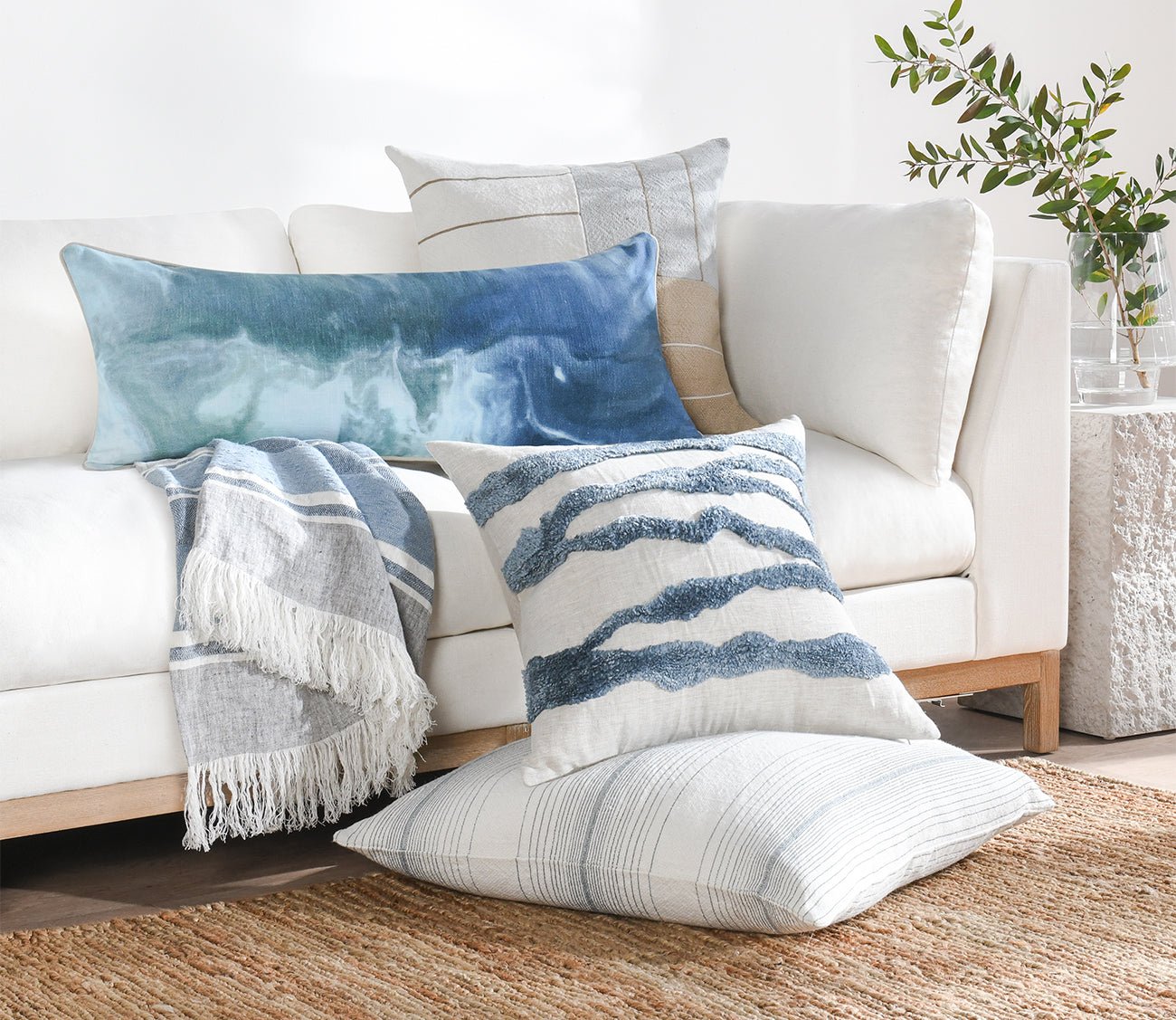 Villa by Classic Home Lima Stripe Throw Blanket
