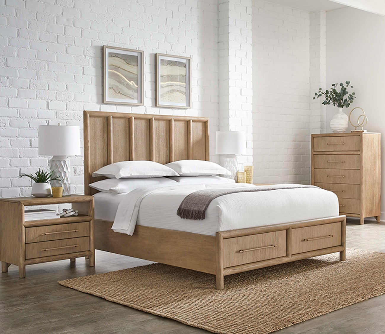 Modus Dorsey Wood Storage Bedroom Set