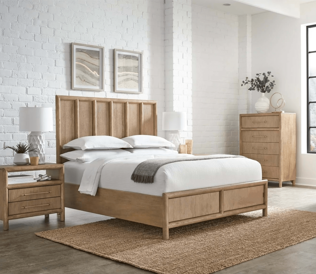 Modus Dorsey Wooden Panel Bedroom Set