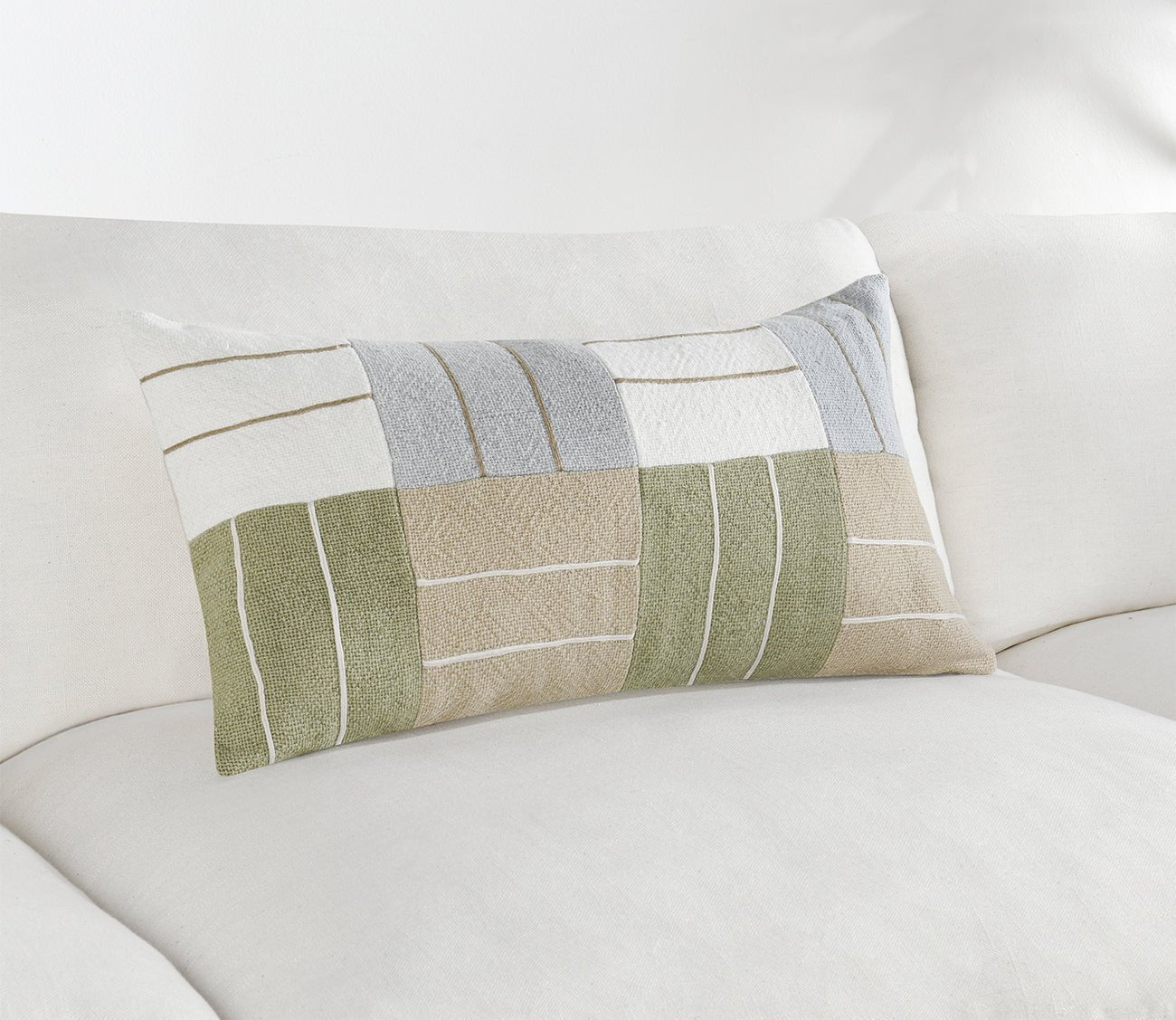 Villa by Classic Home Niya Wheat Green Multi Throw Pillow