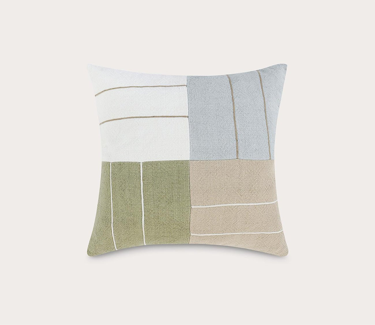 Villa by Classic Home Niya Wheat Green Multi Throw Pillow