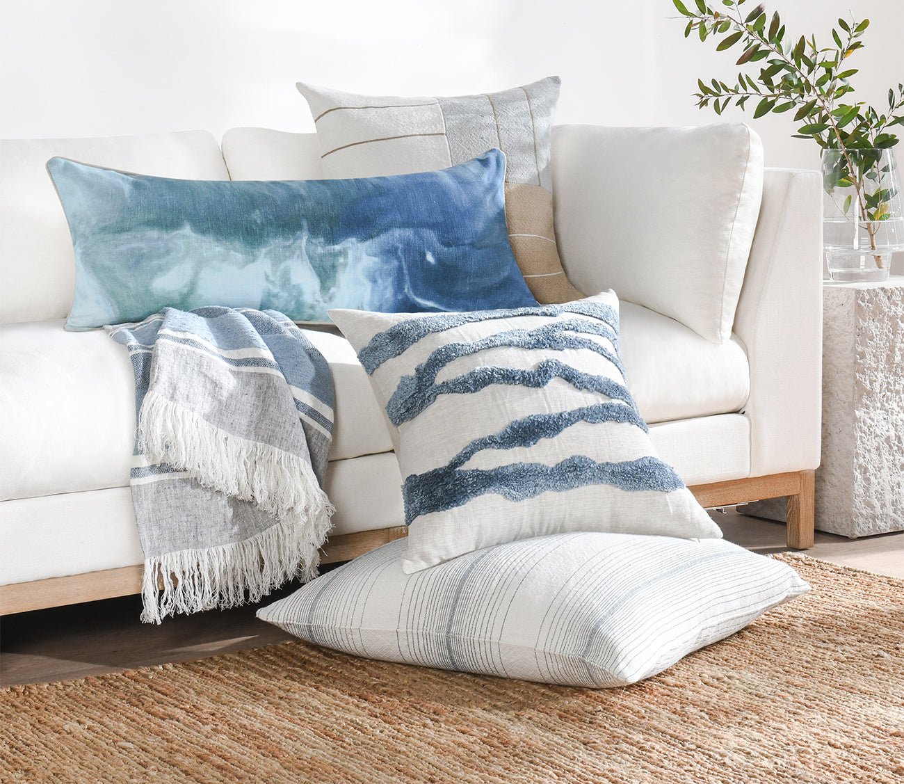 Villa by Classic Home Passage Hand-Tufted Throw Pillow