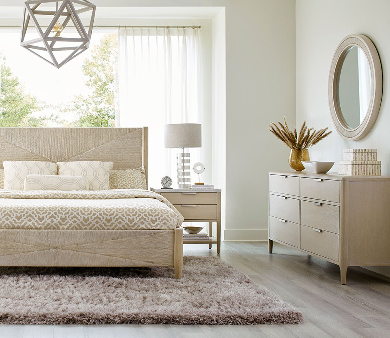 Palmetto Home Payton White Oak Bedroom Set