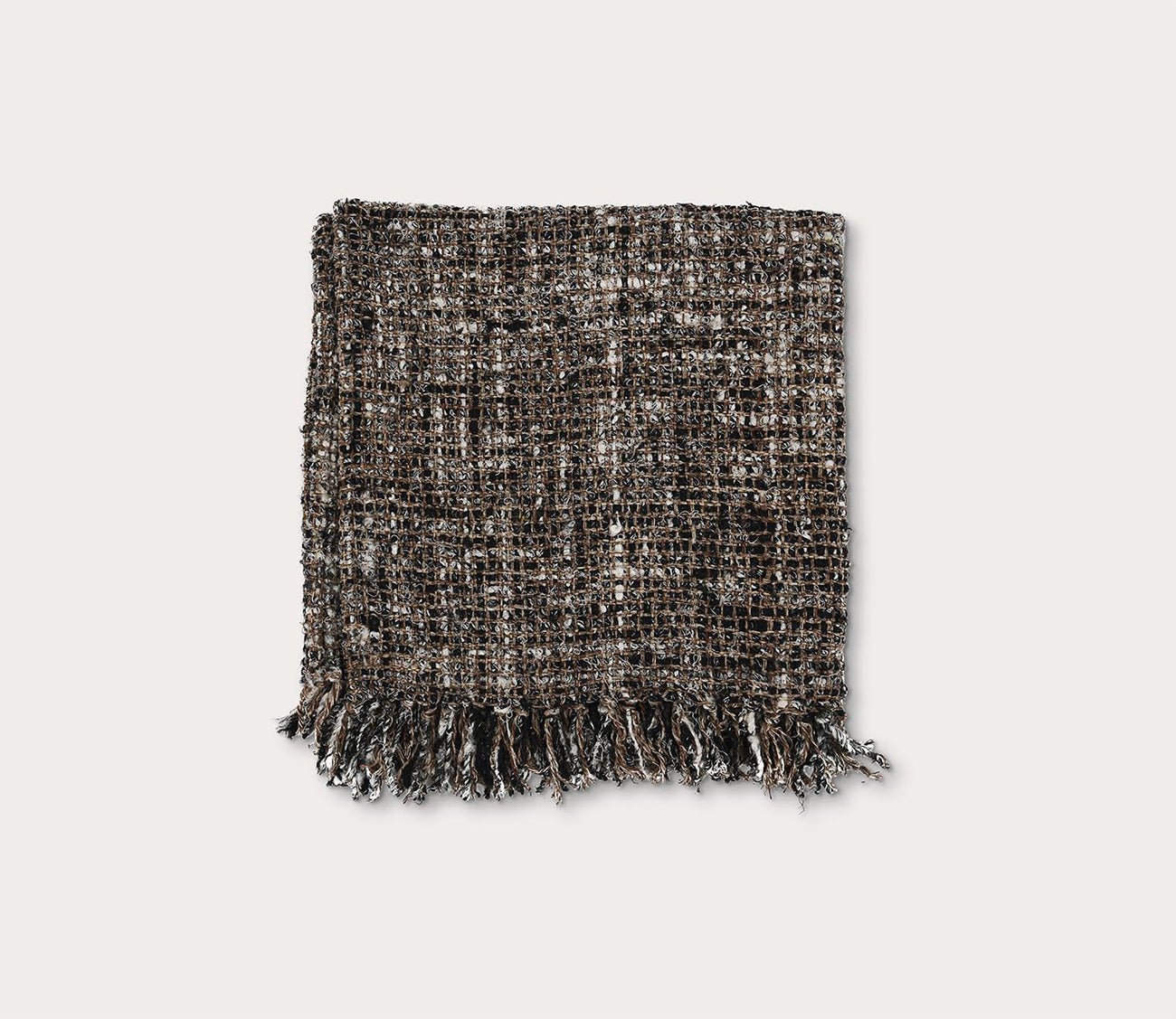 Villa by Classic Home Porter Black Ivory Throw Blanket