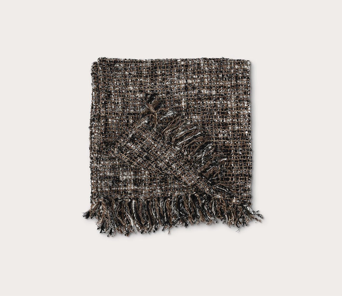 Villa by Classic Home Porter Black Ivory Throw Blanket