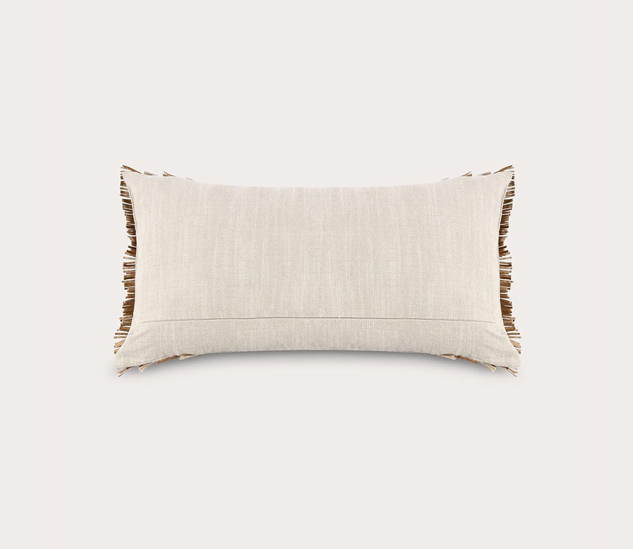 Villa by Classic Home Pottery Leather Chestnut Natural Throw Pillow