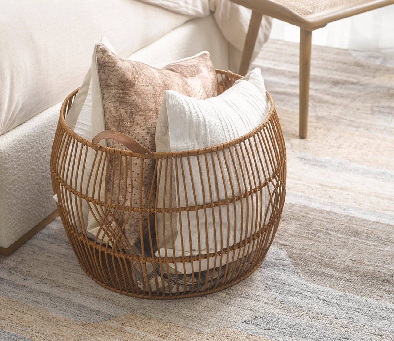 Villa by Classic Home Rattan Iron Basket