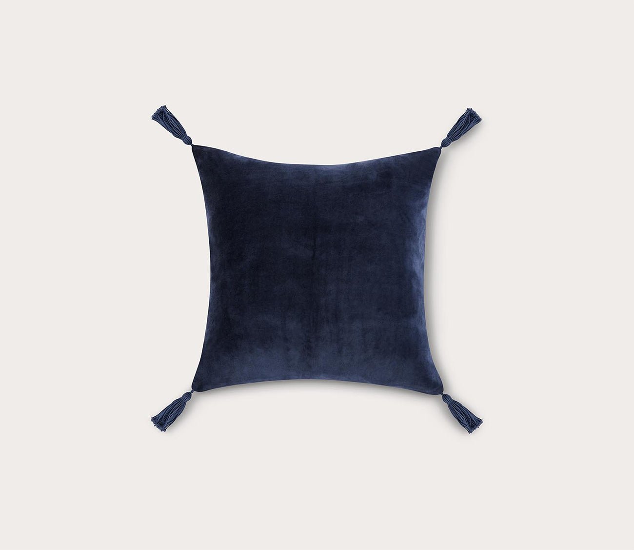 Villa by Classic Home Stonework Denim Blue Throw Pillow