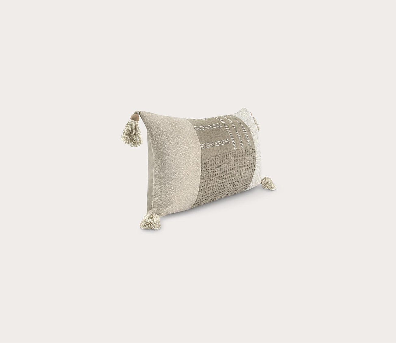 Villa by Classic Home Yasa Natural Ivory Throw Pillow