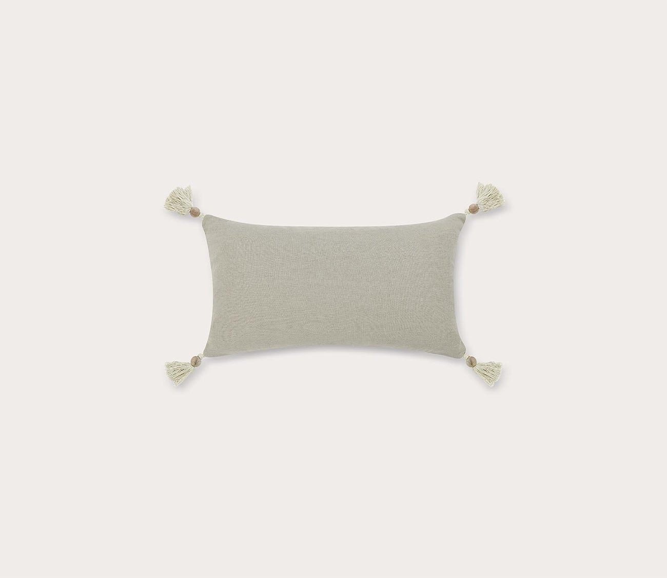Villa by Classic Home Yasa Natural Ivory Throw Pillow