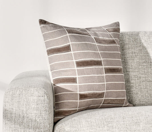 Villa by Classic Home Breccia Taupe Throw Pillow