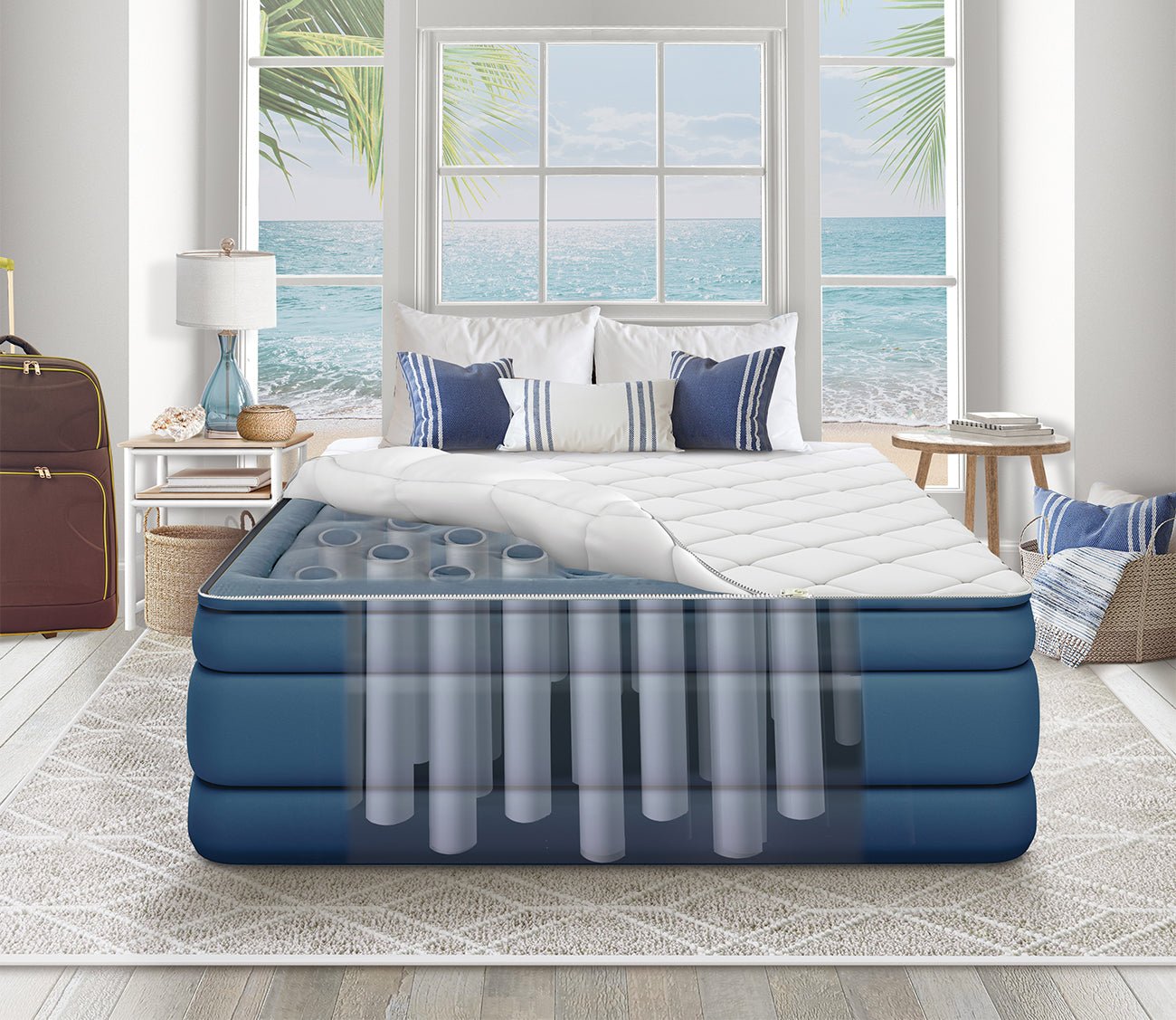 Nautica Cloud Supreme 20'' Raised Air Mattress with Zip-Off Pillowtop