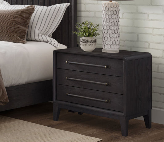 Elure Wood 3-Drawer Nightstand