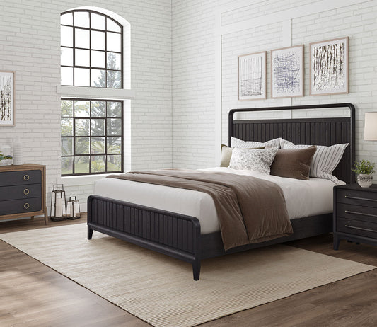 Elure Wood Open Panel Bed