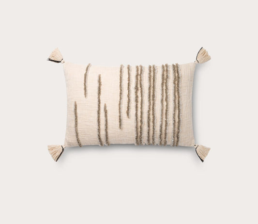 Loloi Embroidered Stripe Throw Pillow Set of 2