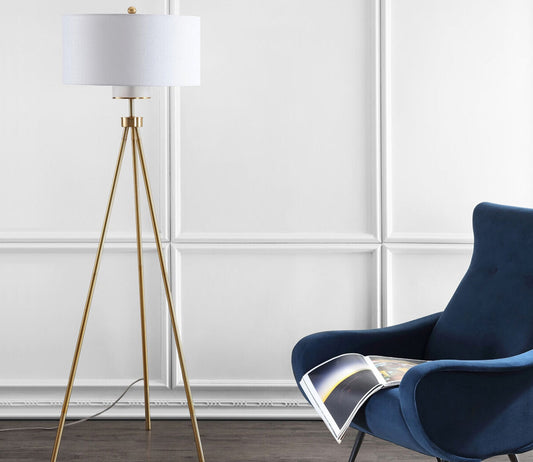 Enrica Tripod Gold Floor Lamp