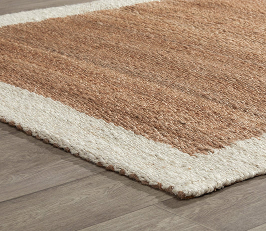 Villa by Classic Home Frame Jute Area Rug
