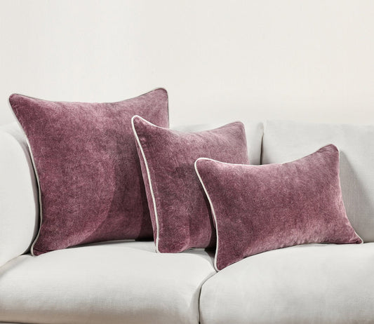 Villa by Classic Home Heirloom Velvet Sangria Red Throw Pillow
