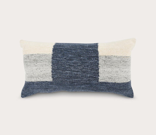 Villa by Classic Home Kass Night Blue Gray Throw Pillow