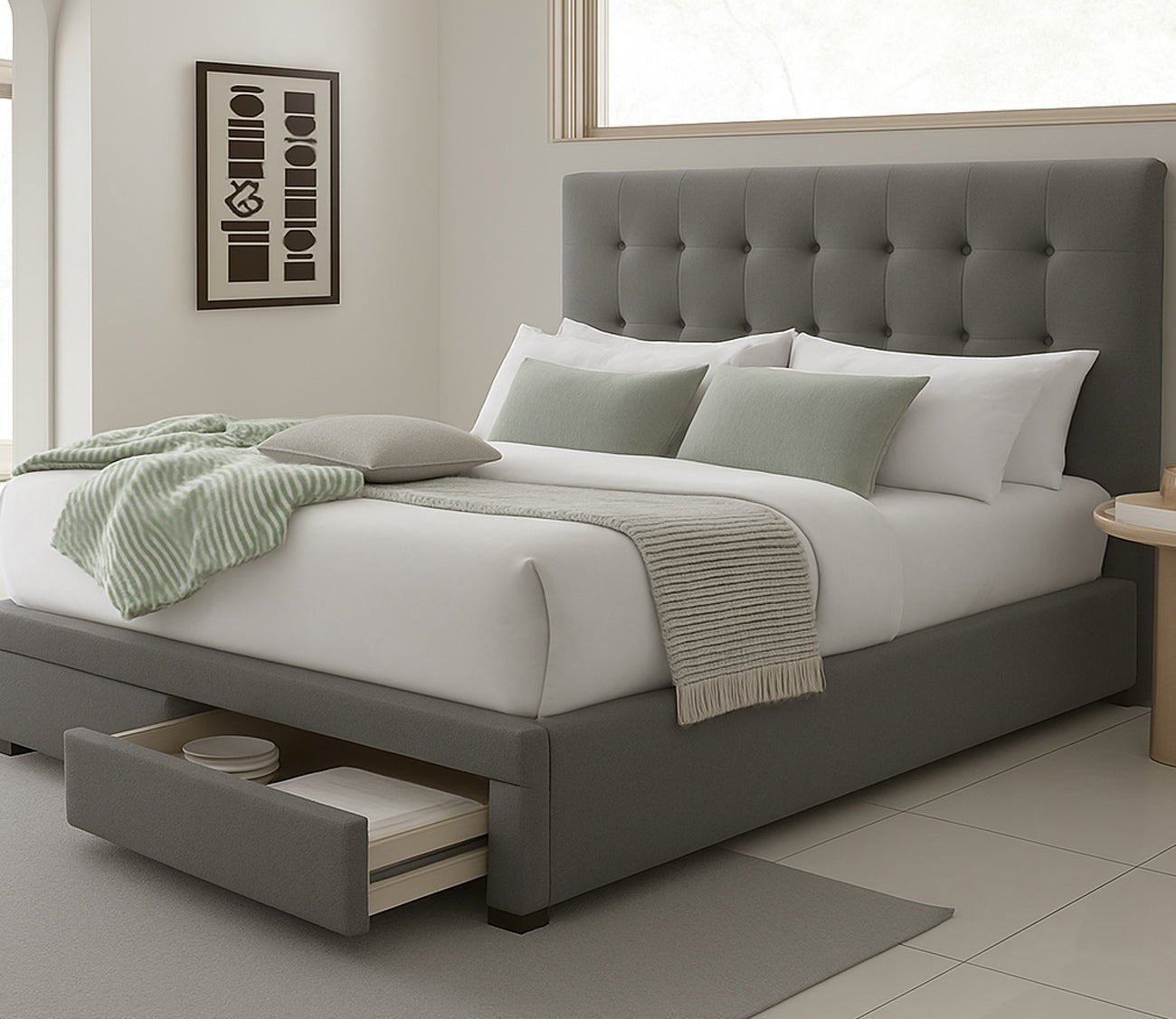 Kemper Button Tufted Bed