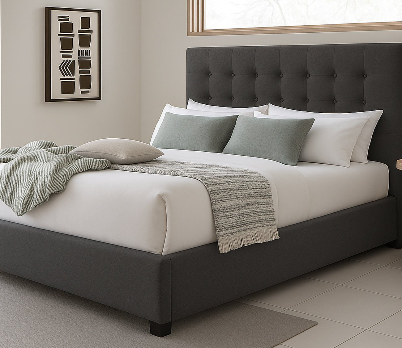 Kemper Button Tufted Bed