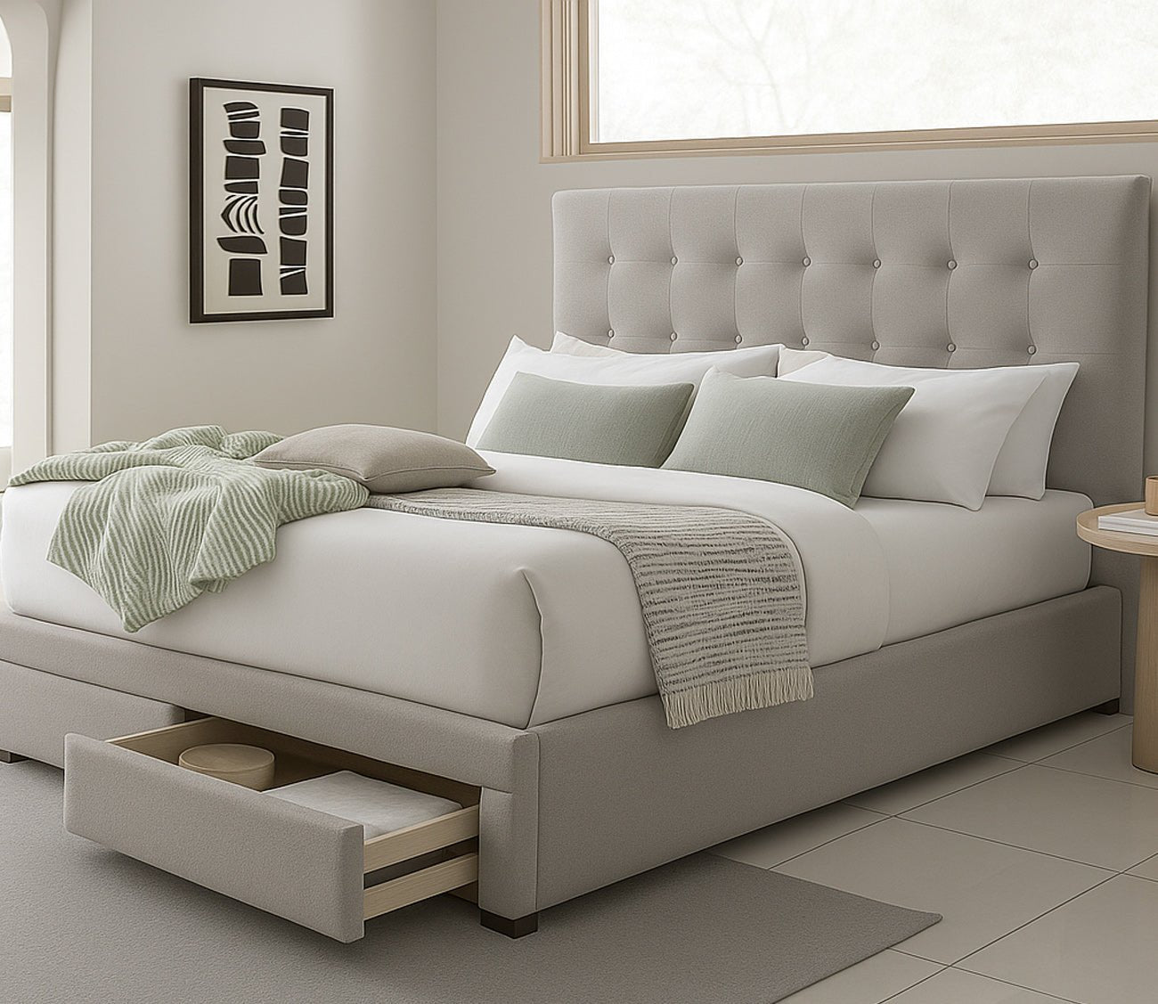 Kemper Button Tufted Bed