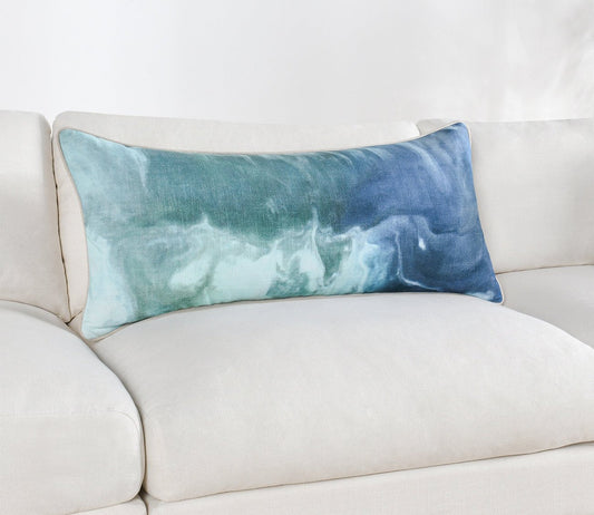 Villa by Classic Home Mantra Capri Blue Multi Throw Pillow