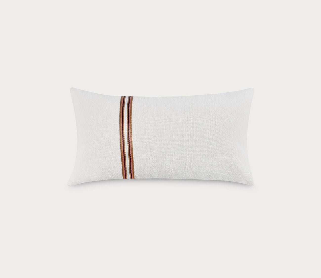 Villa by Classic Home Ralph Ivory Sangria Red Throw Pillow