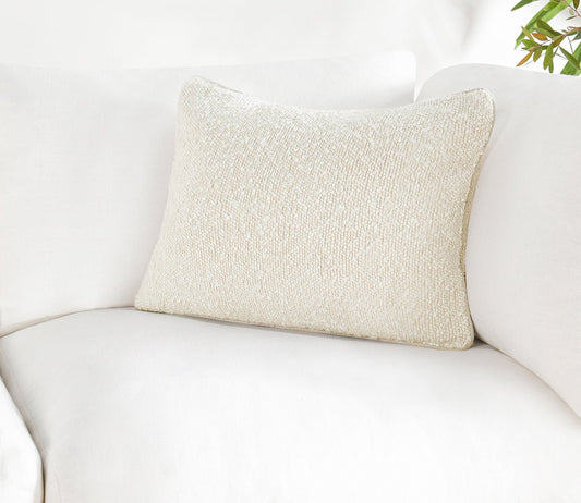 Villa by Classic Home Sava Ivory Throw Pillow