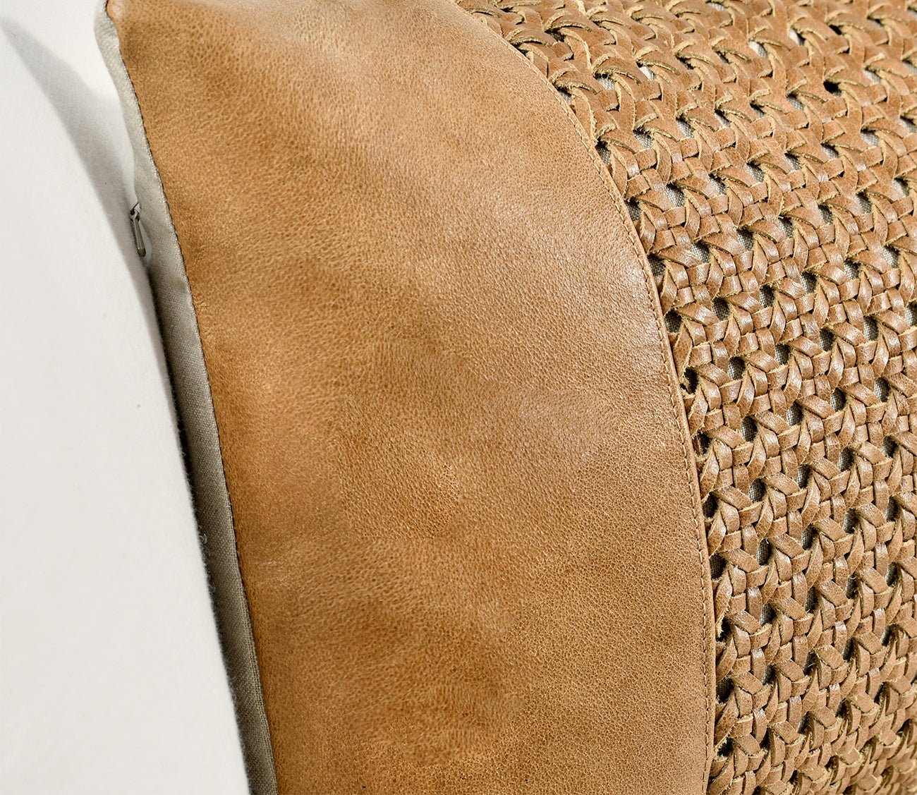 Villa by Classic Home Toscano Leather Chestnut Brown Throw Pillow