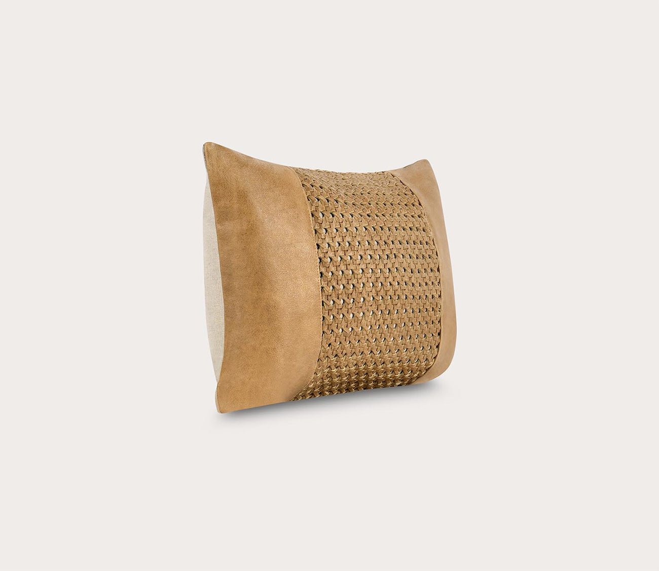 Villa by Classic Home Toscano Leather Chestnut Brown Throw Pillow